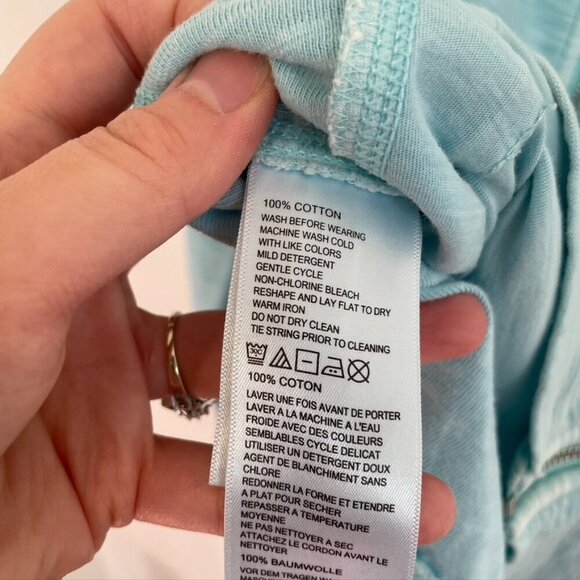 TOMMY BAHAMA Aqua Blue Full Zip Long Sleeve 100% Cotton Lightweight Sweatshirt S - Picture 9 of 12